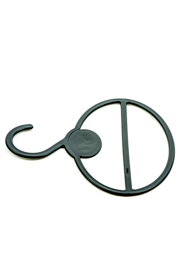 Percha de plástico ovalada para bufandas, color negro, 10 unidades