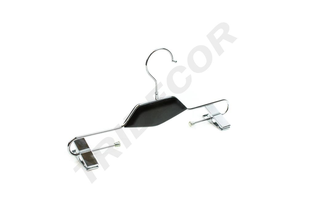 Percha de metal con clips color negro precio unitario