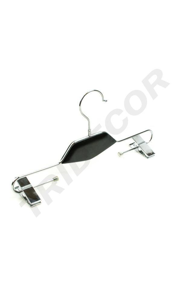 Percha de metal con clips color negro precio unitario