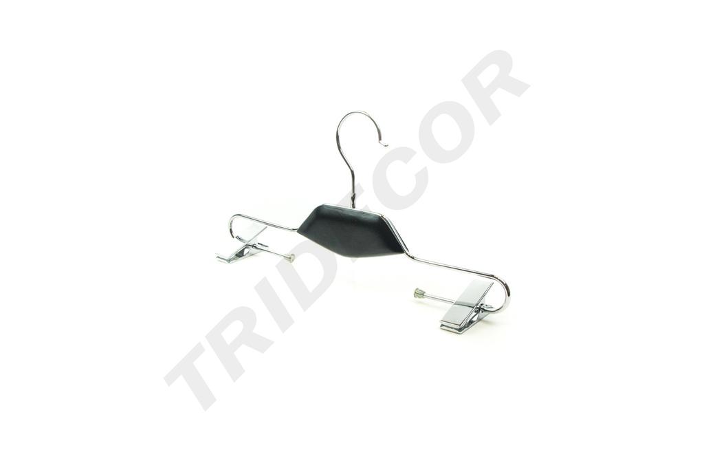 Percha de metal con clips color negro precio unitario