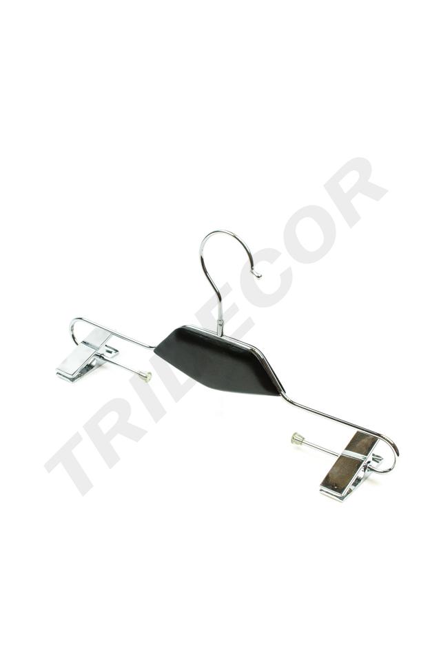 Percha de metal con clips color negro precio unitario