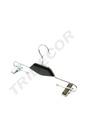 Percha de metal con clips color negro precio unitario