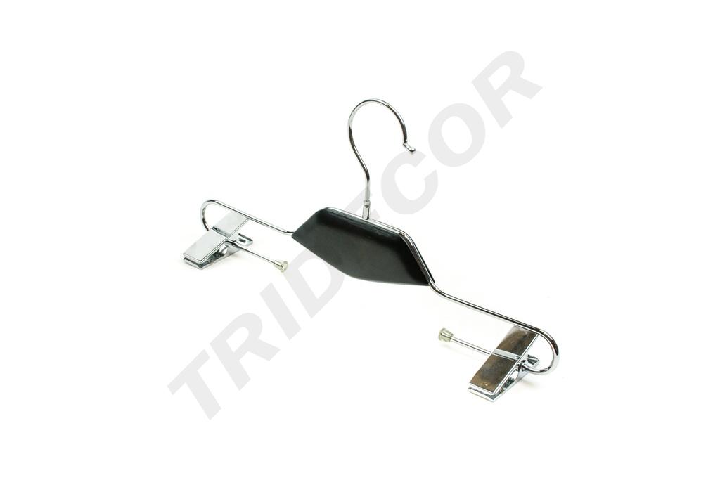 Percha de metal con clips color negro precio unitario