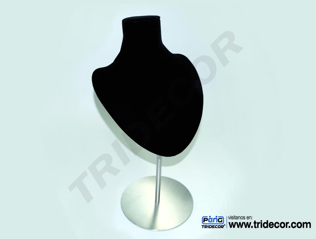 Soporte de exhibición ajustable para collares de terciopelo negro