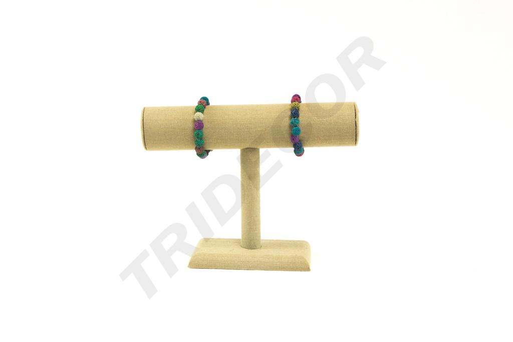 Expositor en T para Pulseras de Lino Beige