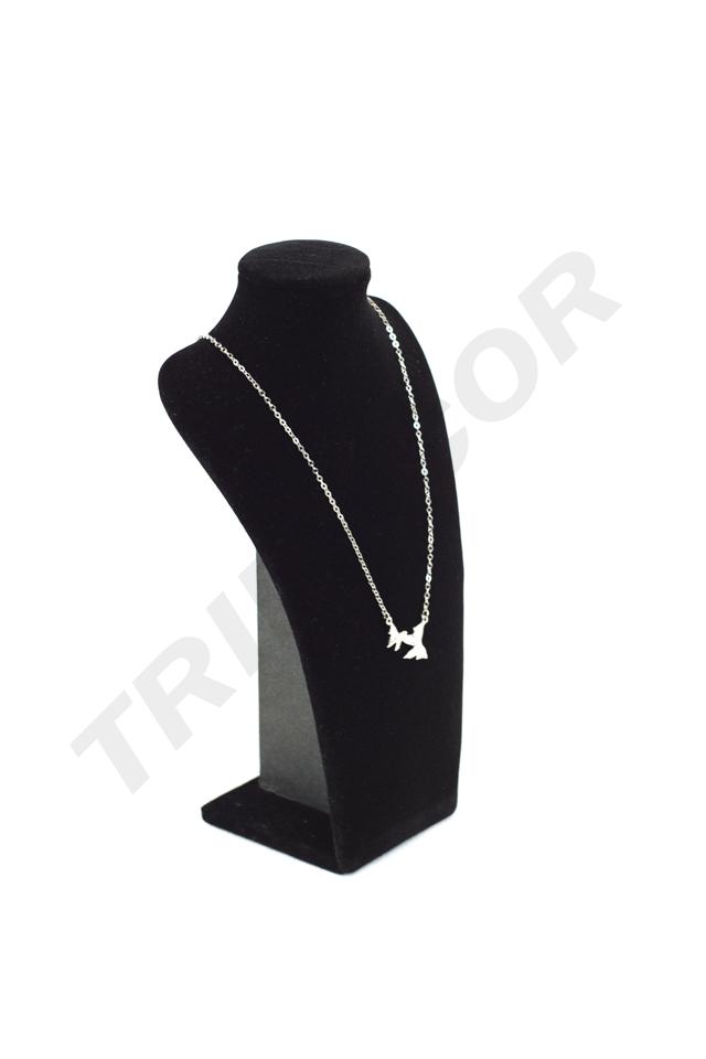 Expositor de Collares de Terciopelo Negro