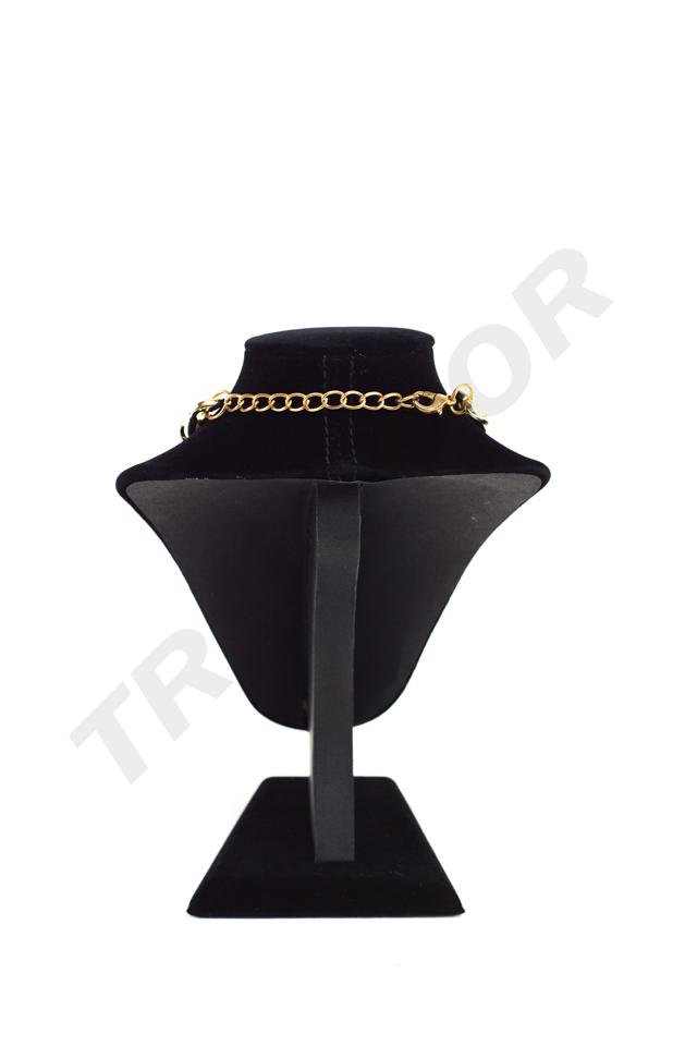 Expositor de Collar de Terciopelo Negro