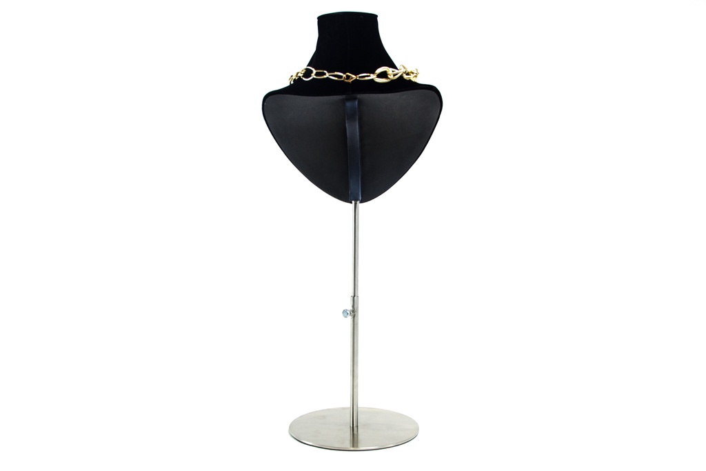 Soporte de exhibición ajustable para collares de terciopelo negro