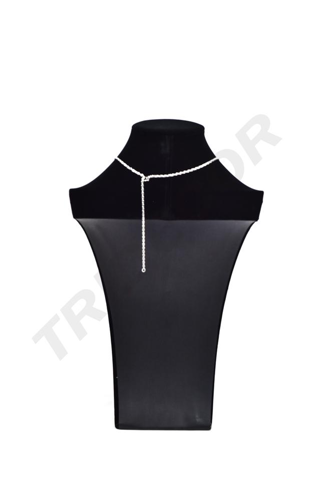 Expositor de Collar de Terciopelo Negro