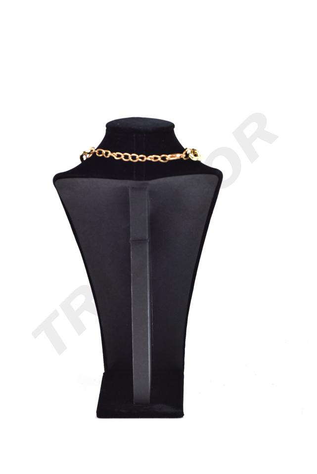 Expositor de Collar de Terciopelo Negro