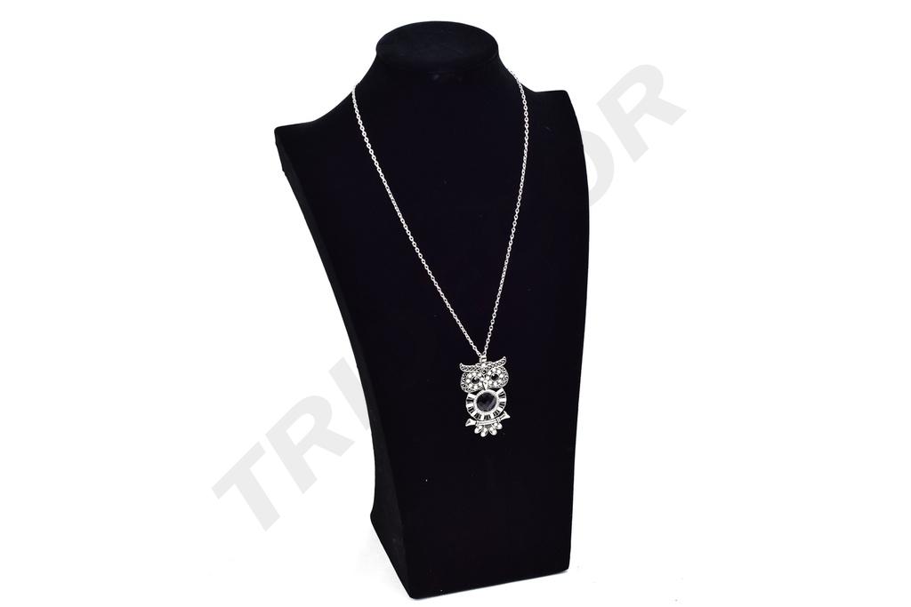 Expositor de Collar de Terciopelo Negro