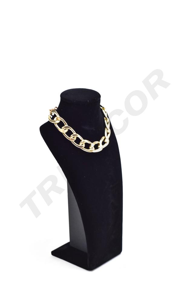 Expositor de Collar de Terciopelo Negro