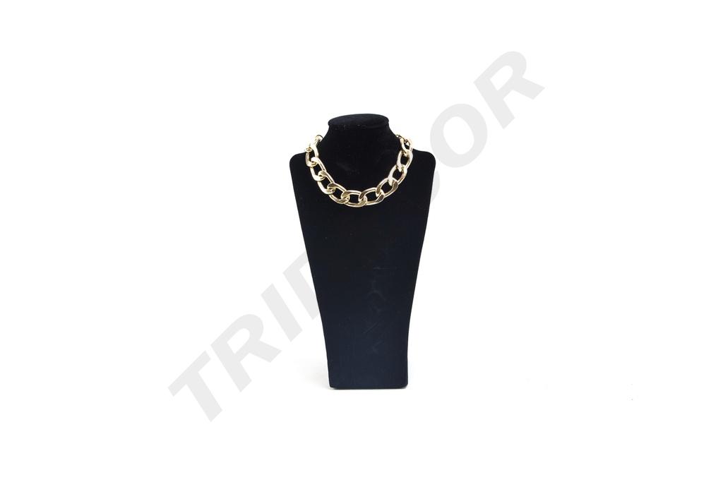 Expositor de Collar de Terciopelo Negro