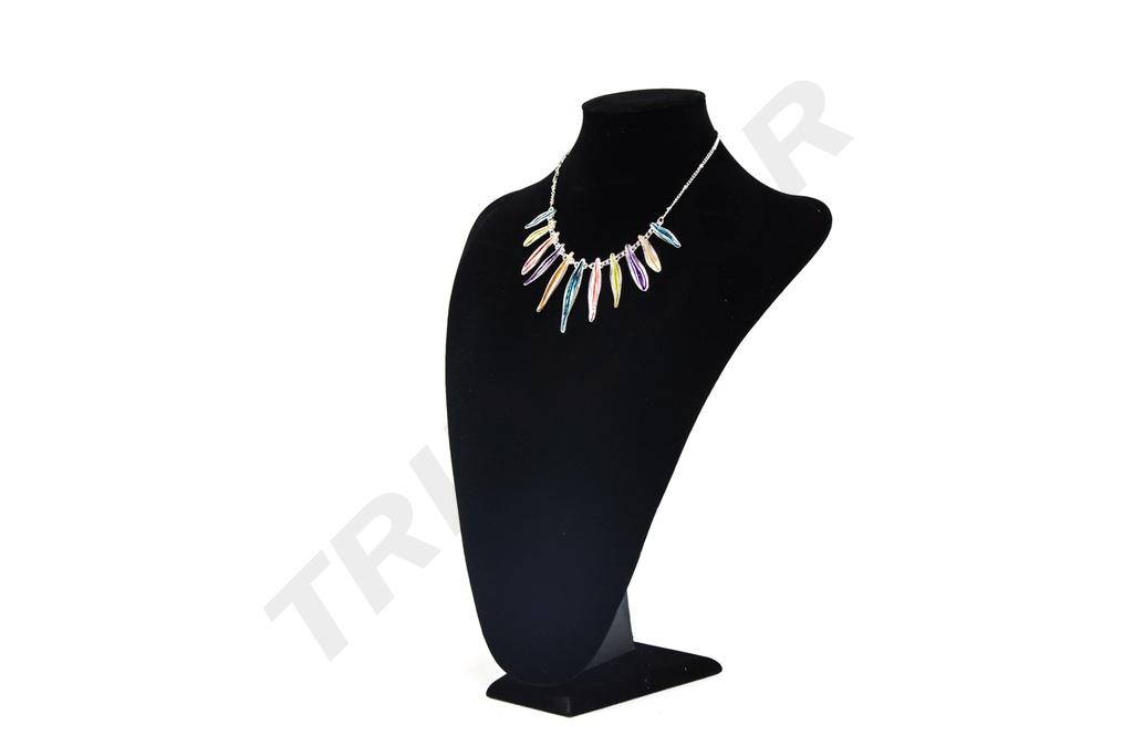 Expositor de Collares de Terciopelo Negro