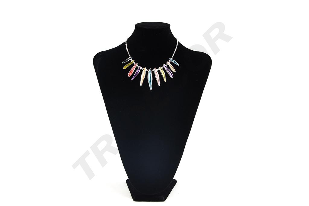 Expositor de Collares de Terciopelo Negro