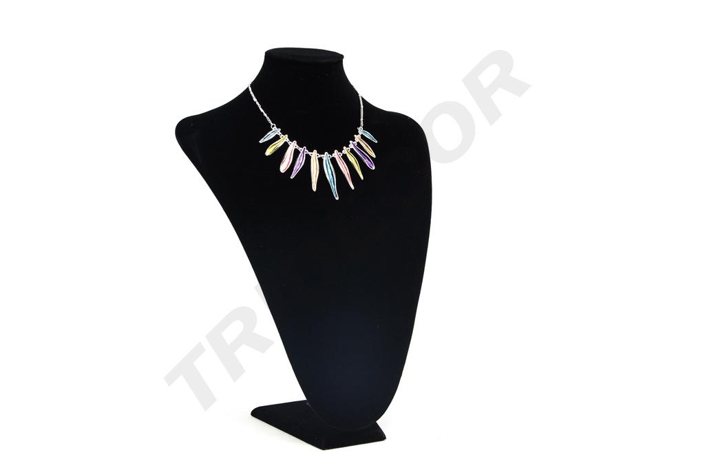 Expositor de Collares de Terciopelo Negro