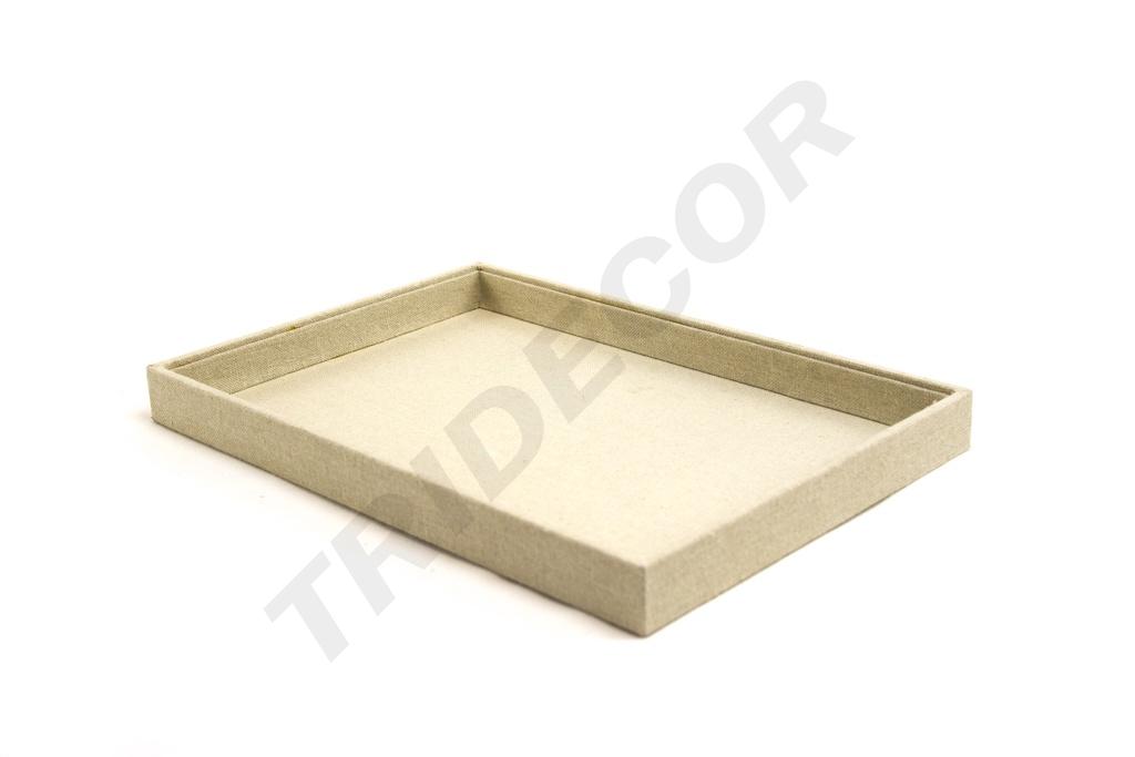 Bandeja de Joyería de Lino Beige 35X24X3 CM