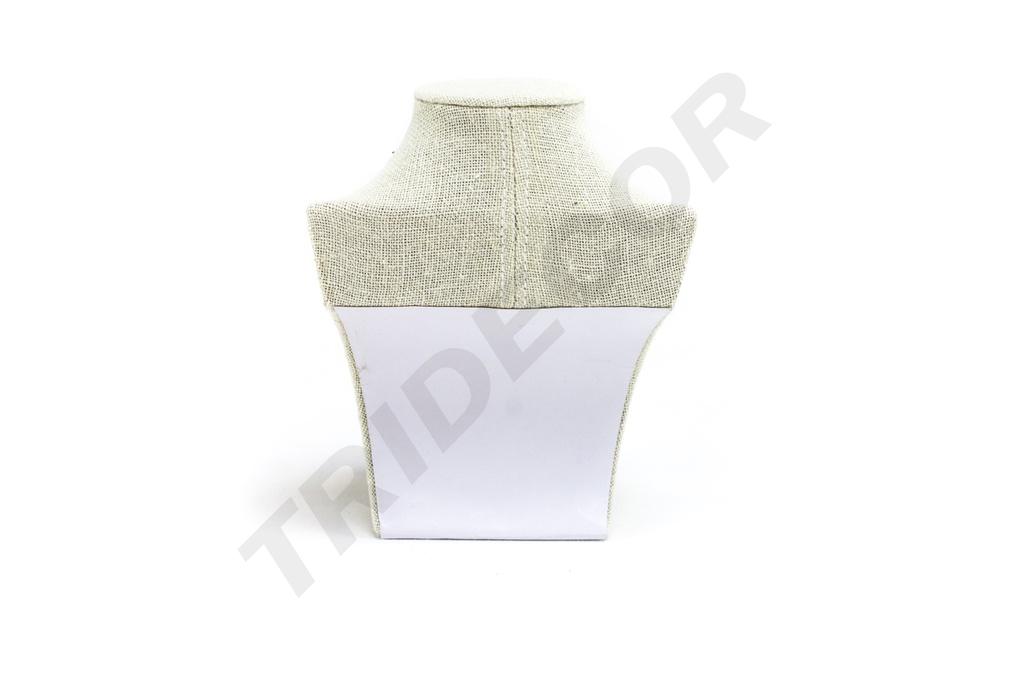 Expositor de Collar de Lino Beige 7,5X12,5X16cm