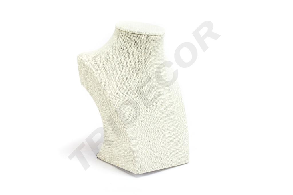 Expositor de Collar de Lino Beige 7,5X12,5X16cm