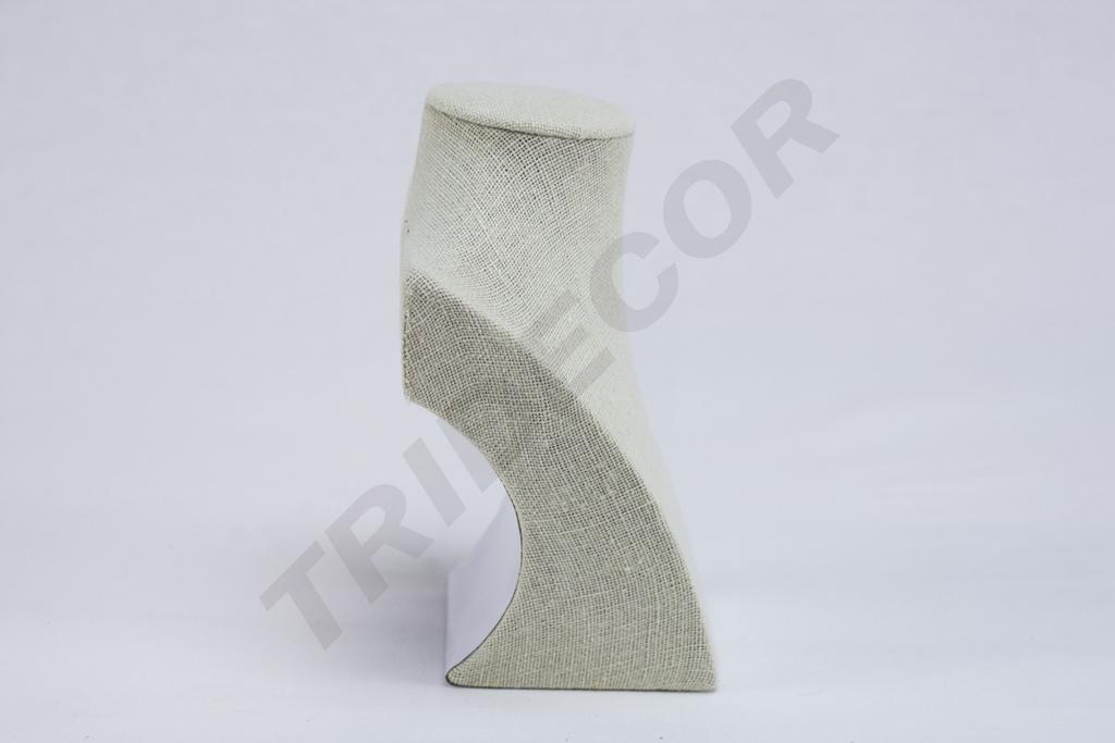 Expositor de Collar de Lino Beige 7,5X12,5X16cm