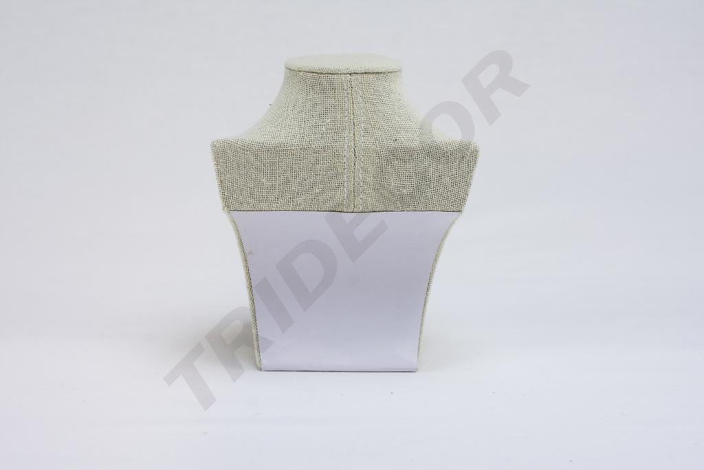 Expositor de Collar de Lino Beige 7,5X12,5X16cm