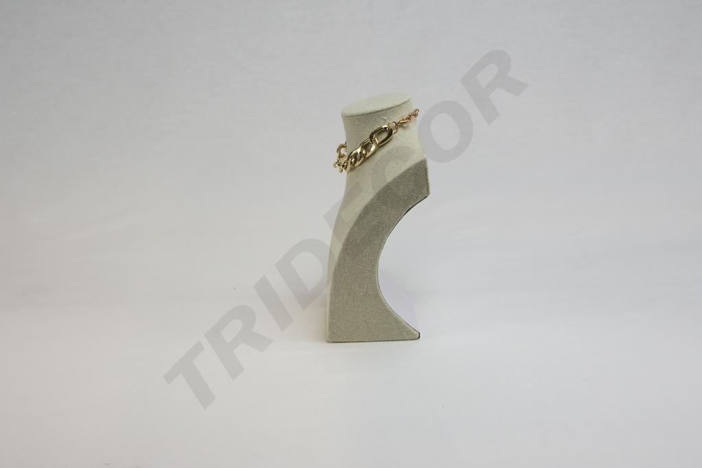 Expositor de Collares de Lino Beige 21.5X15X9cm