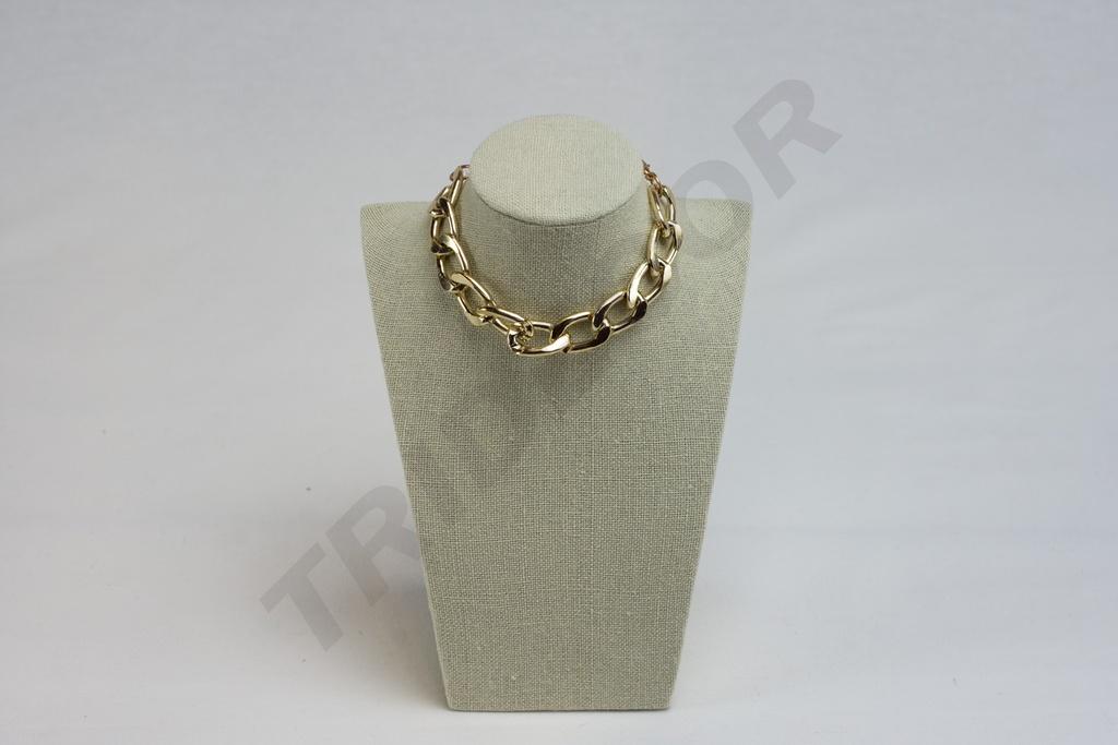 Expositor de Collares de Lino Beige 21.5X15X9cm