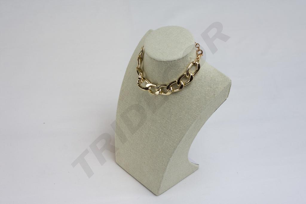 Expositor de Collares de Lino Beige 21.5X15X9cm