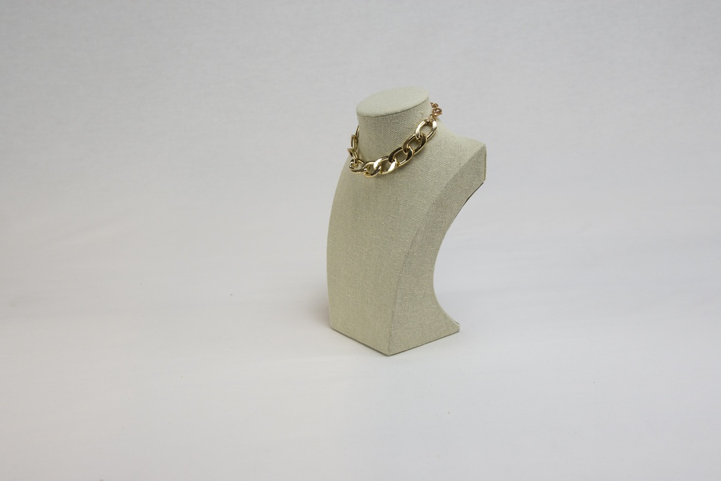 Expositor de Collares de Lino Beige 21.5X15X9cm