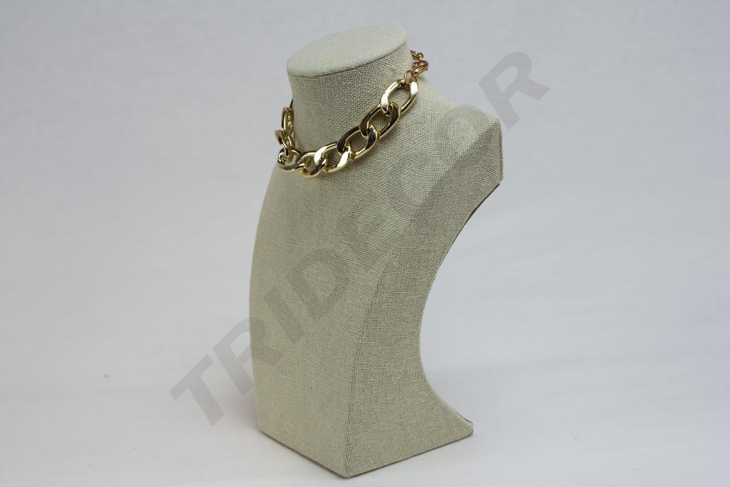 Expositor de Collares de Lino Beige 21.5X15X9cm