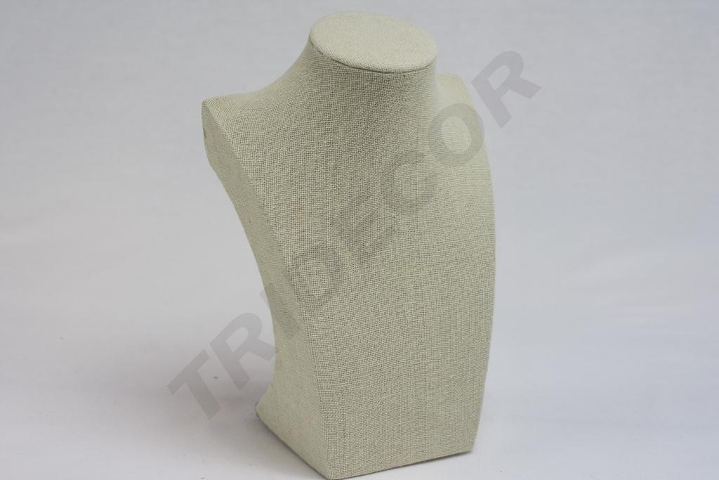 Expositor de Collares de Lino Beige 21.5X15X9cm