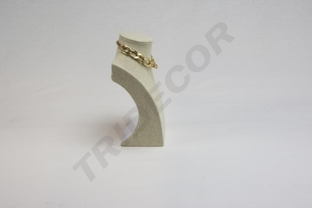 Expositor de Collares de Lino Beige 21.5X15X9cm