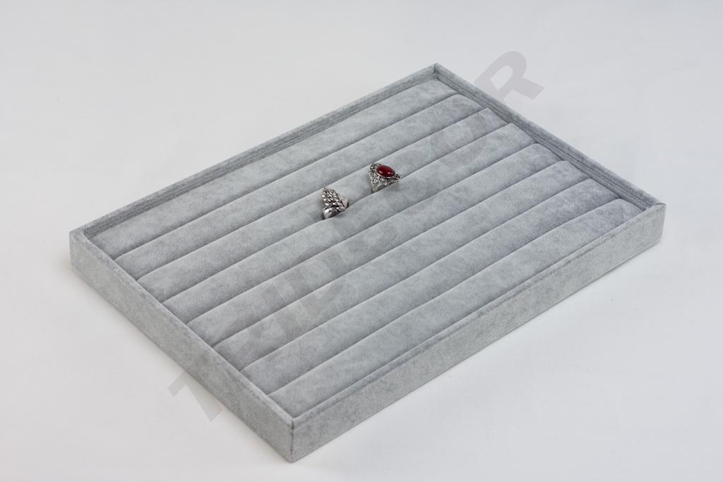 Bandeja para Anillos de Terciopelo Gris 35X24X3 CM