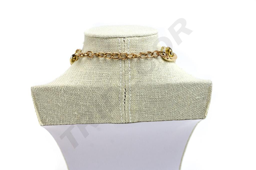 Expositor de Collares de Lino Beige 21.5X15X9cm