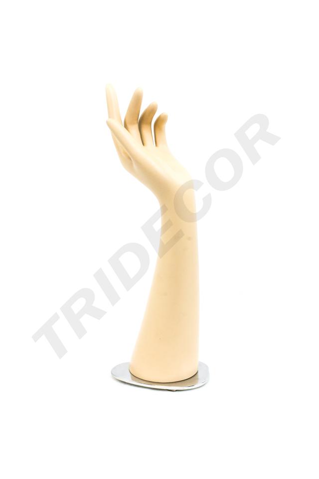 Expositor de Mano de Mujer con Base Metálica Color Carne