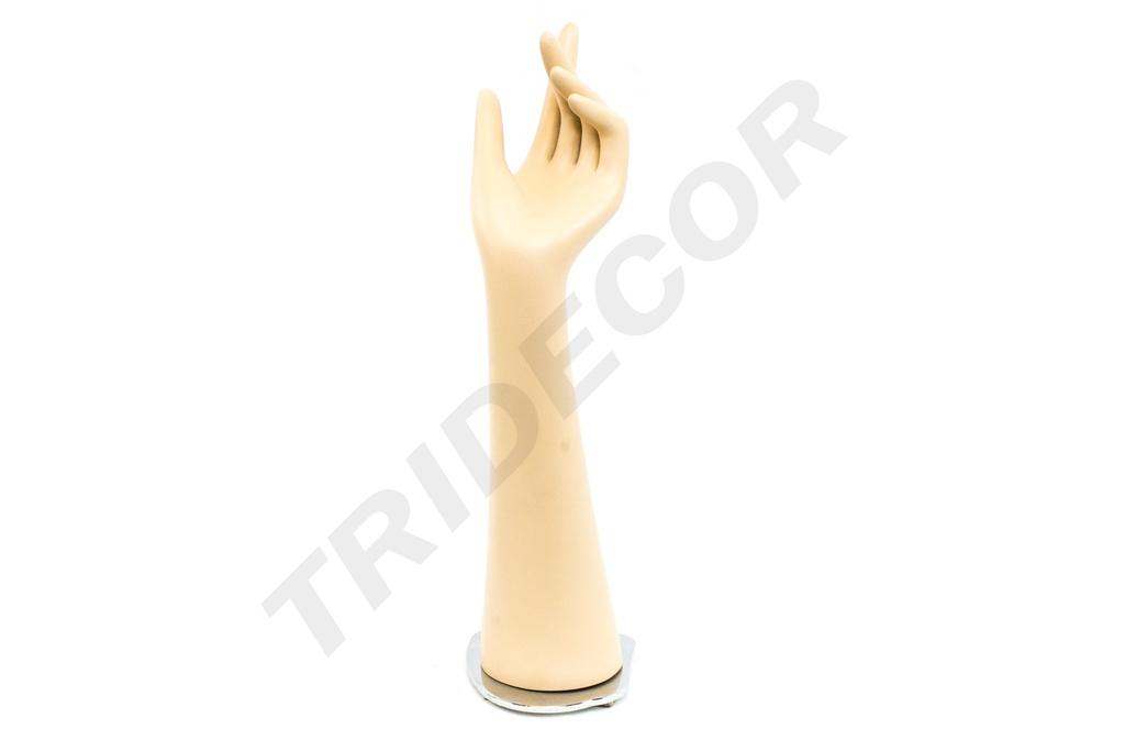 Expositor de Mano de Mujer con Base Metálica Color Carne