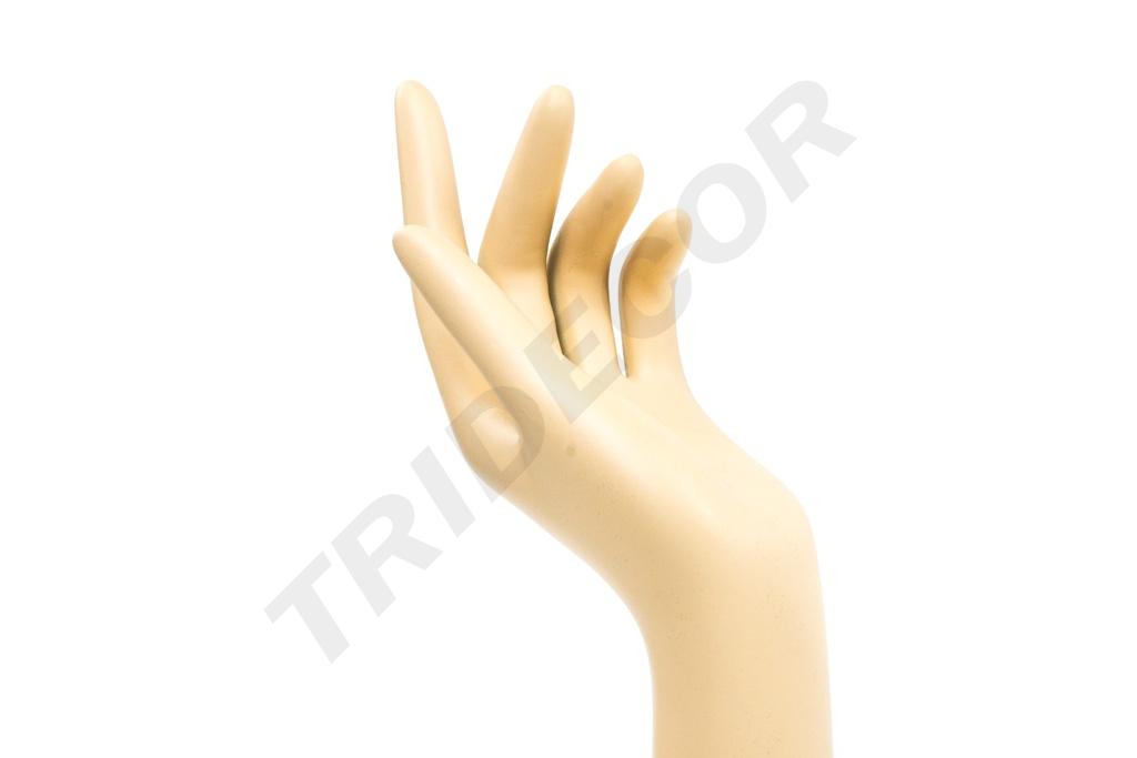 Expositor de Mano de Mujer con Base Metálica Color Carne