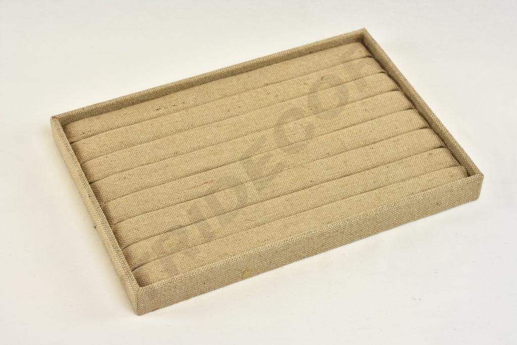 Bandeja expositora de anillos, lino grueso 35X24X3 cm