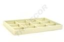 Bandeja para Joyas de Lino Beige de 12 Compartimentos