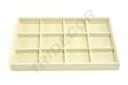 Bandeja para Joyas de Lino Beige de 12 Compartimentos