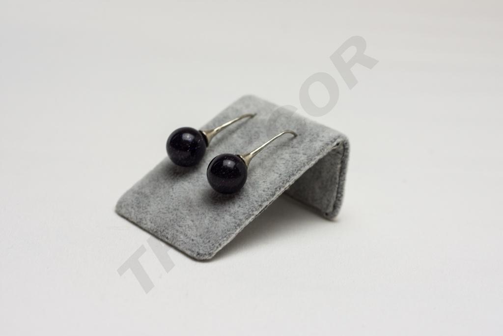 Base de Terciopelo Gris para Pendientes 7X5X3 CM