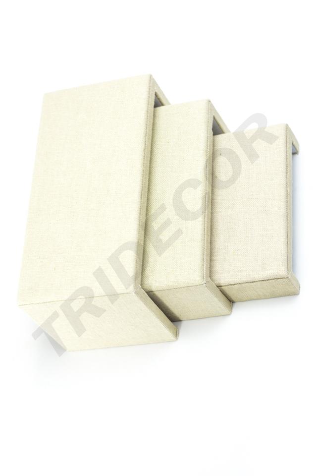 Expositor de Lino Beige Forma C 3 Alturas