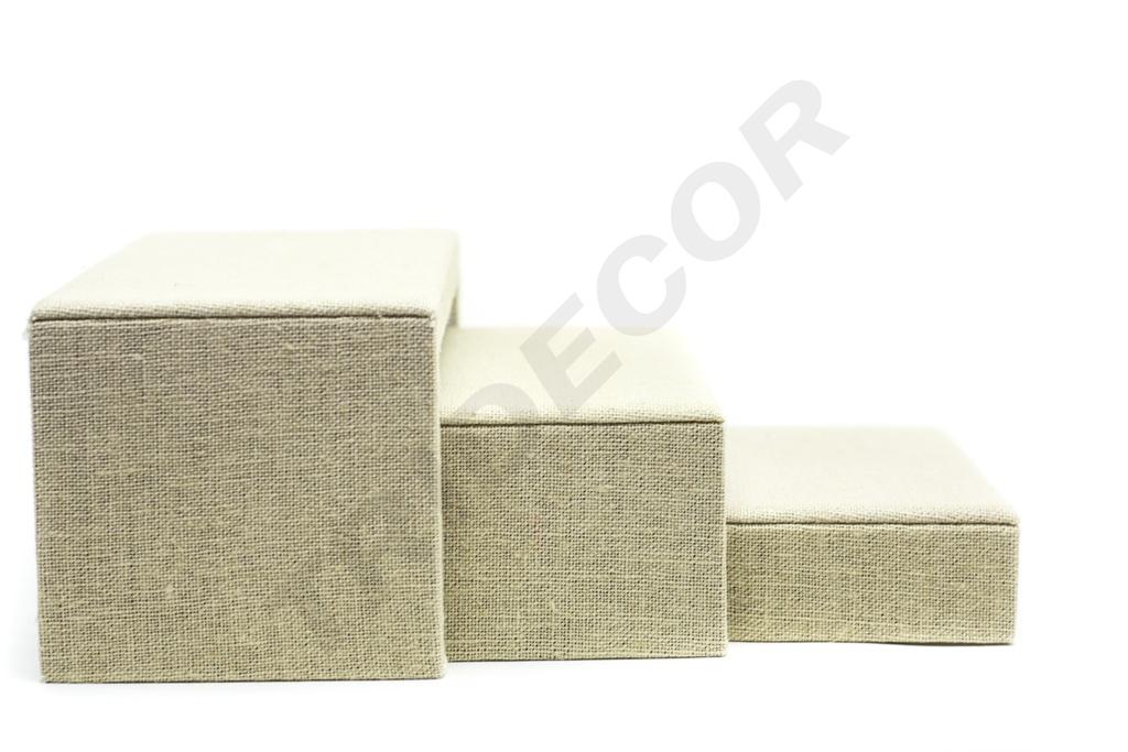 Expositor de Lino Beige Forma C 3 Alturas