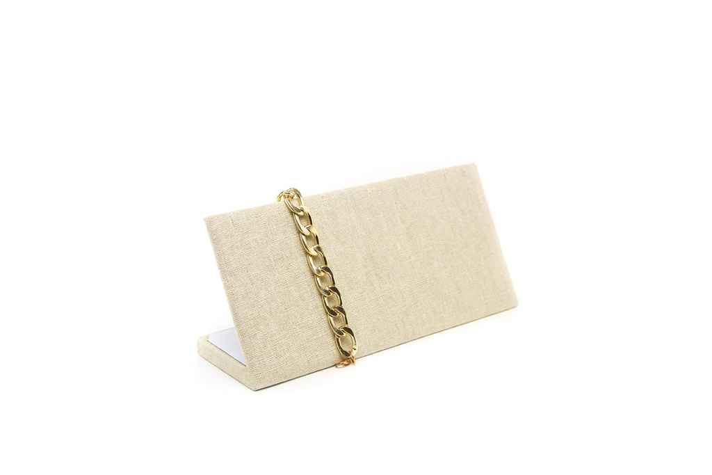 Exhibidor de Pulseras de Lino Beige 25X11.5X8cm