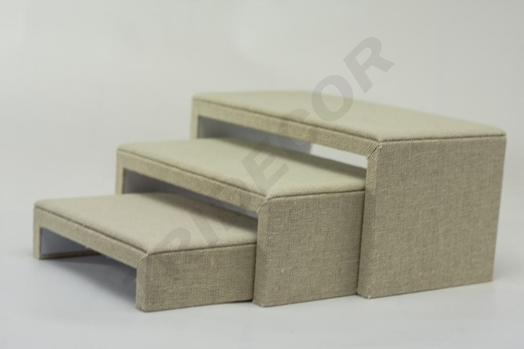 Expositor de Lino Beige Forma C 3 Alturas