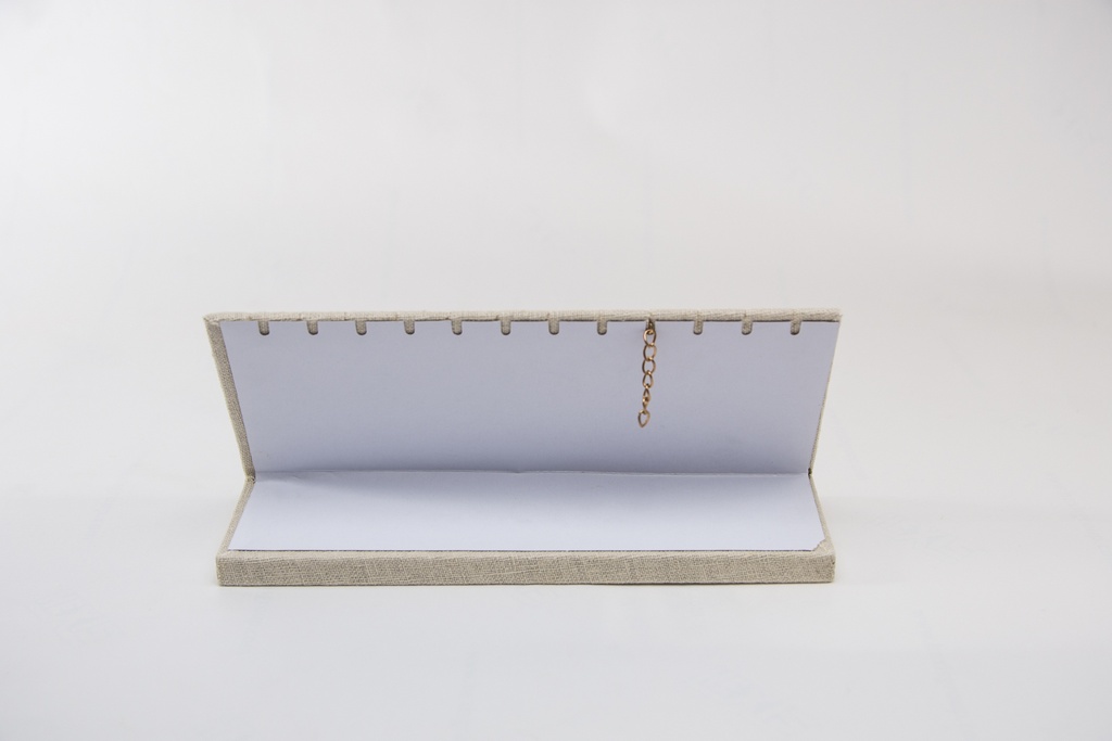 Exhibidor de Pulseras de Lino Beige 25X11.5X8cm