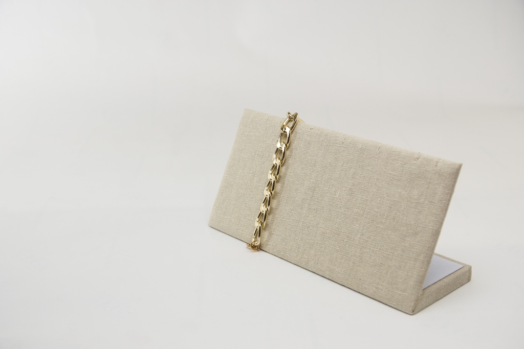 Exhibidor de Pulseras de Lino Beige 25X11.5X8cm