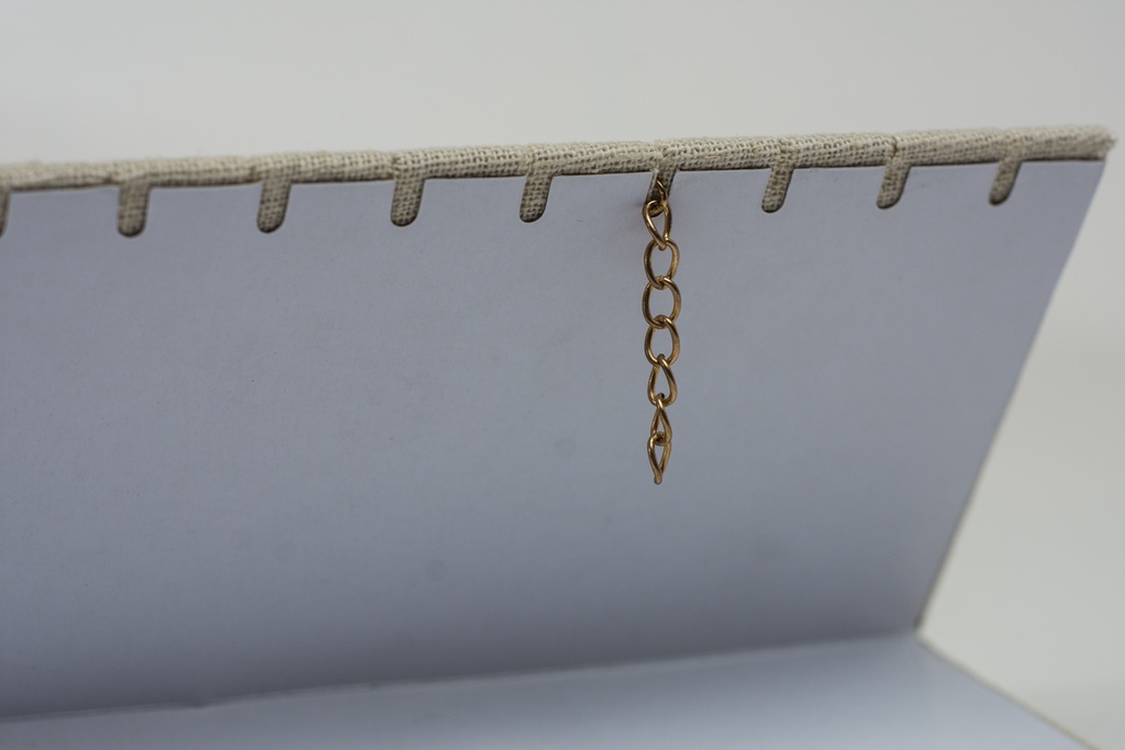 Exhibidor de Pulseras de Lino Beige 25X11.5X8cm