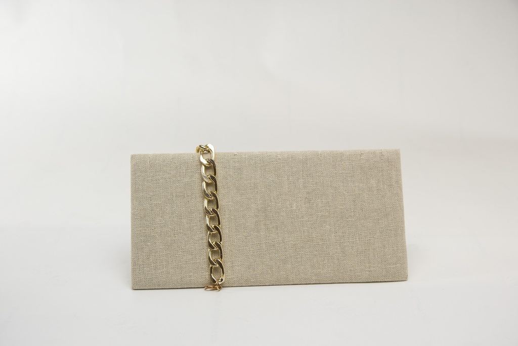 Exhibidor de Pulseras de Lino Beige 25X11.5X8cm