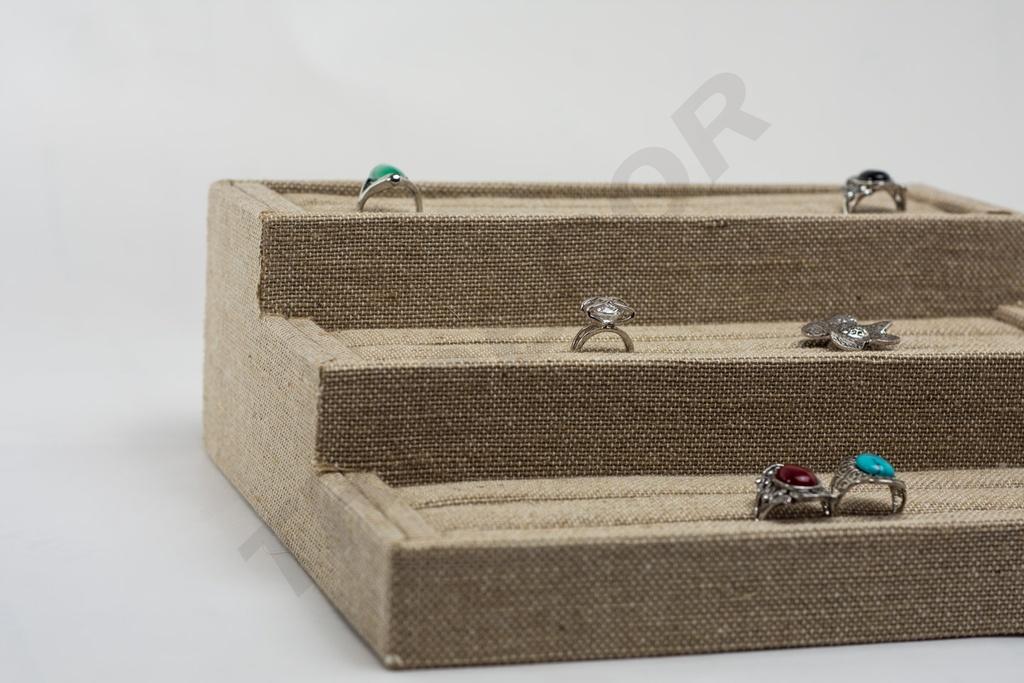 Expositor para Anillos A 3 Alturas Lino Beige